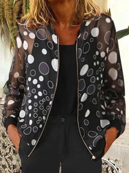 Chiffon Polka Dot Sun Cardigan
