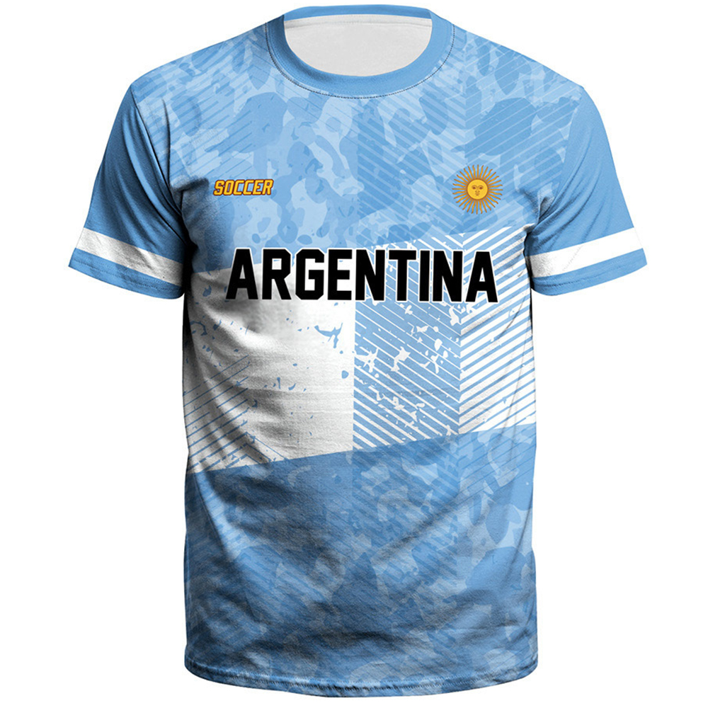 Men's 2022 World Cup National Flag Football Short Sleeve T-Shirt